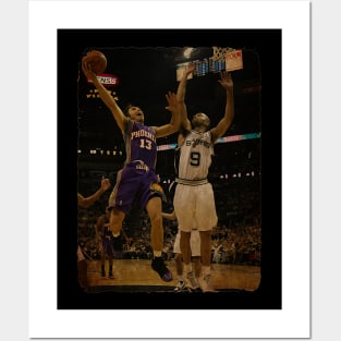 Dunk Steve Nash vs Tony Parker Vintage Posters and Art